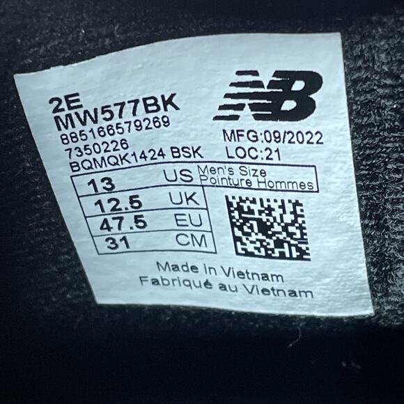 New Balance 577 Walking SL-2 Shoes Lace Up Black MW577BK Mens Size 13 2E - Picture 10 of 10